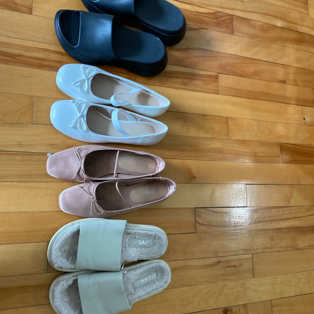 Zara sandals ballerina flats Black Casual Comfort
